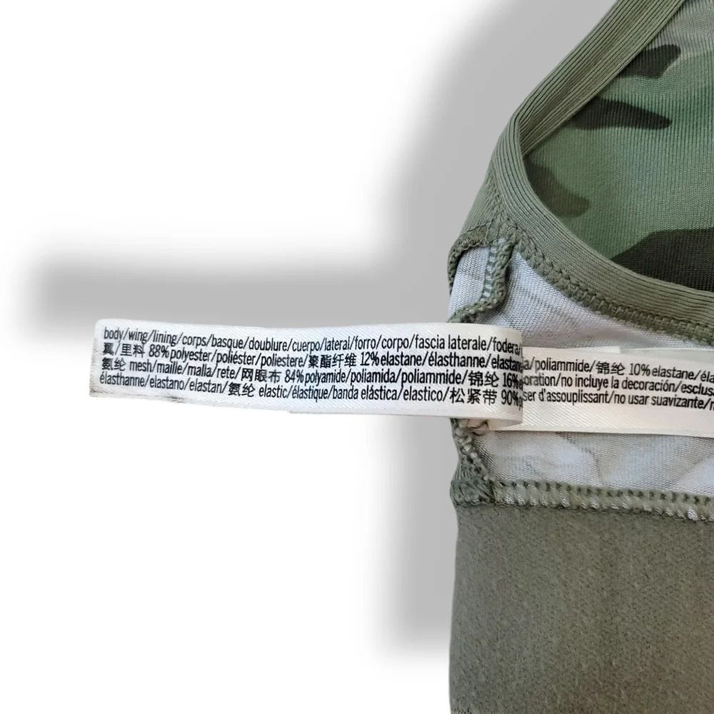 Victoria Secret Pink Ultimate Lightly Lined Camo Army Green Bra Bralette Size XS - Picture 12 of 15